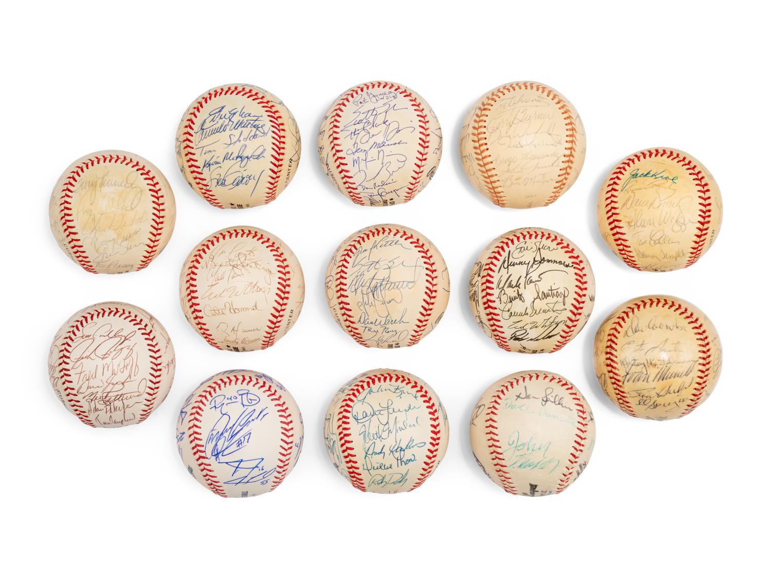 A Large Group of Assorted 1970s-2000s San Diego Padres Team Signed Autograph Baseballs