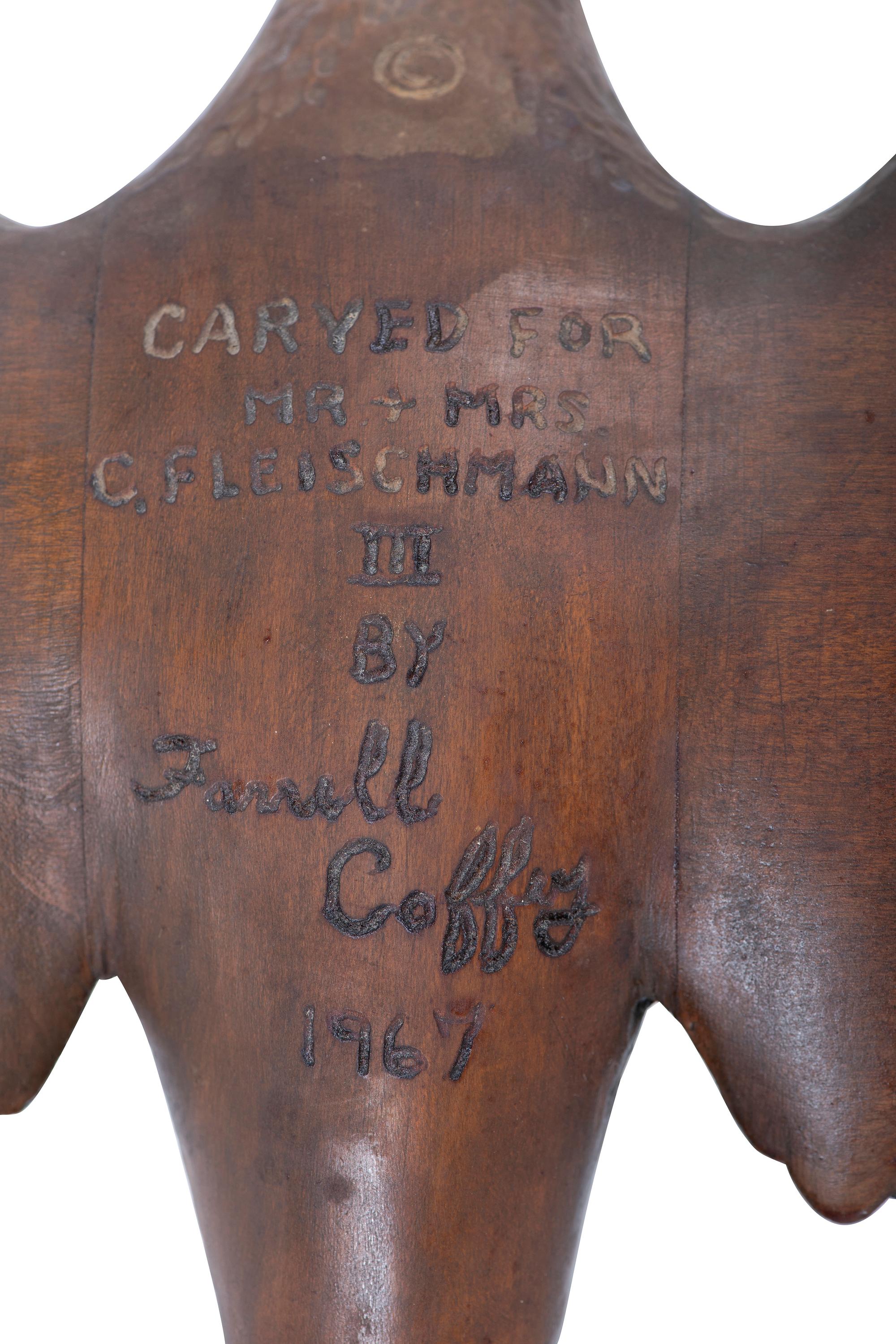 A Carved Wood Dove Wall Bracket