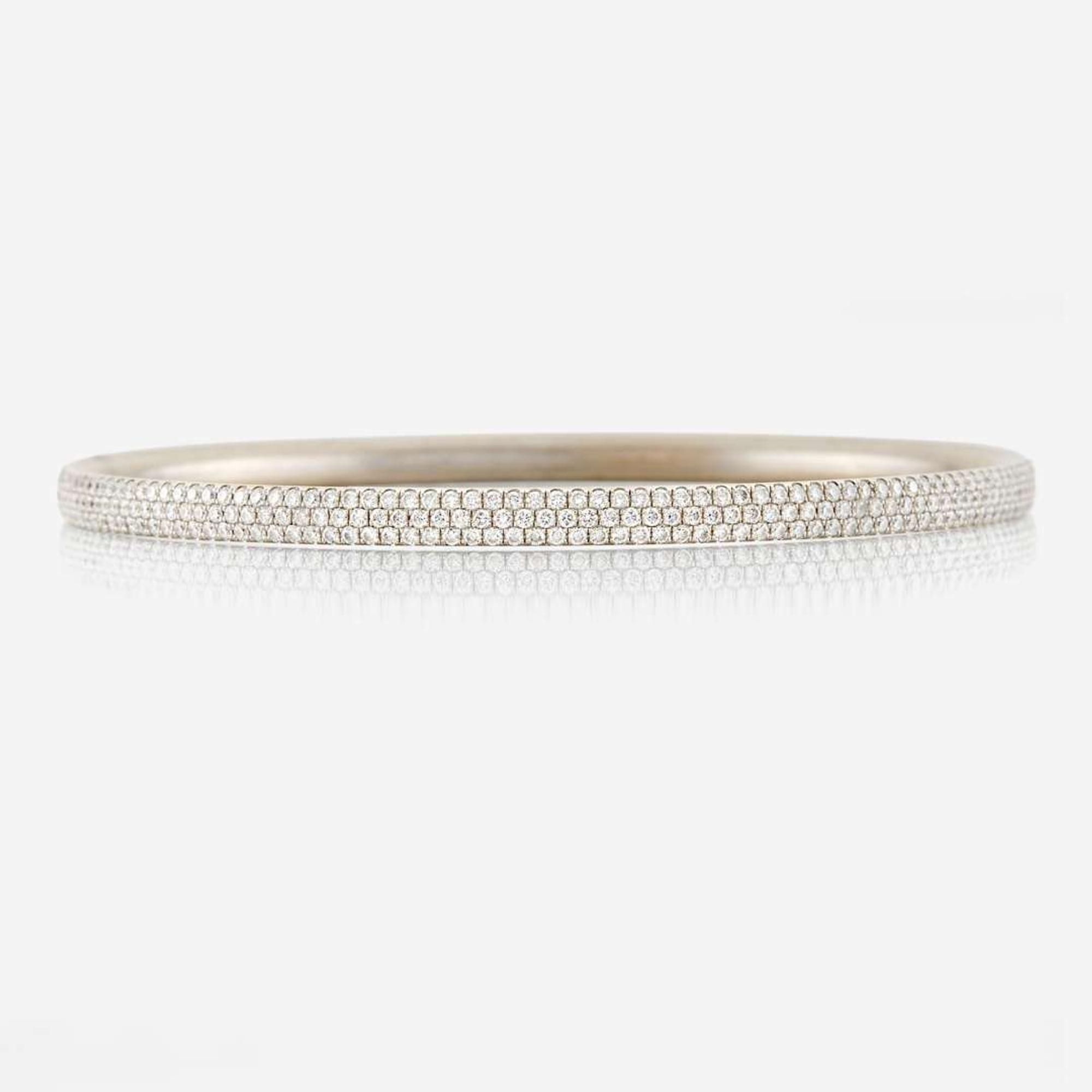 A diamond and white gold bangle bracelet, Tiffany & Co. Belgium