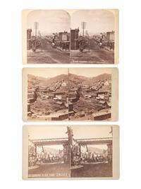 [WESTERN AMERICANA]. WEITFLE, Charles, photographer. A group of 6 stereoviews of Colorado towns, incl. Black Hawk and Leadville.