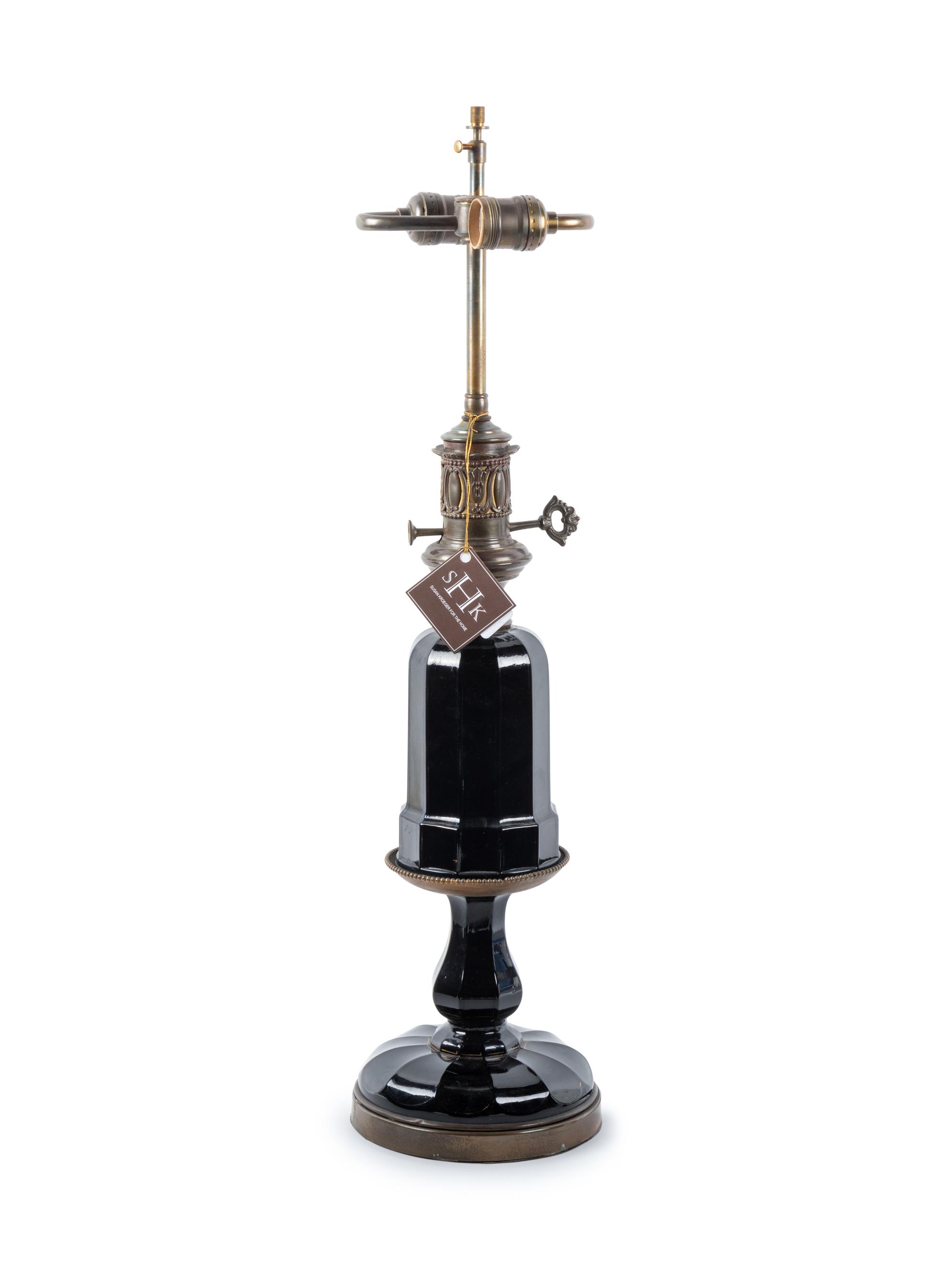 A French Glass Table Lamp