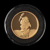 [PRIVATE ISSUE] A Rarities Mint 1987 Snow White and the Seven Dwarves: Grumpy Commemorative 1 ozt. Gold Round
