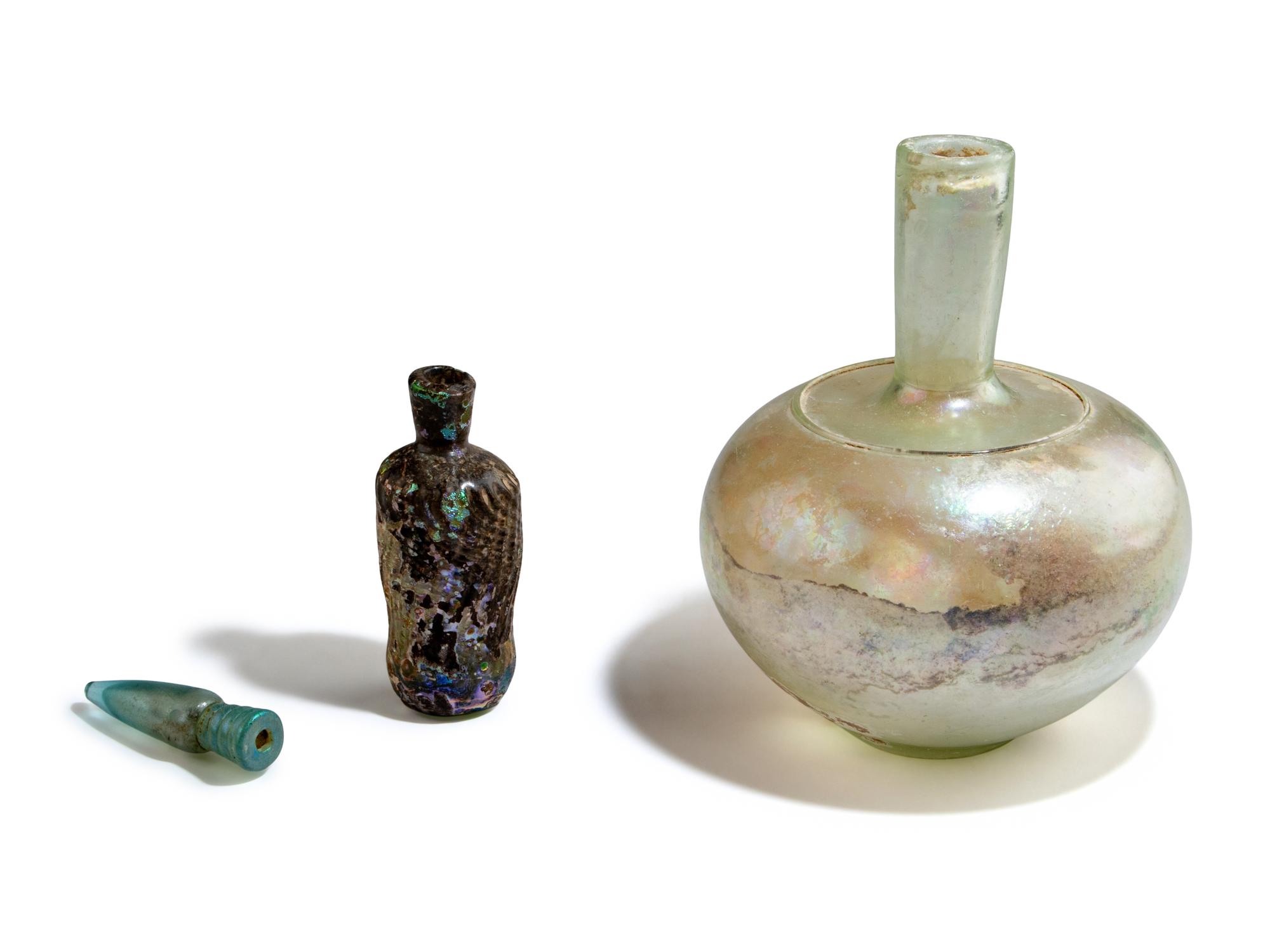 Three Roman and Islamic Glass Vessels