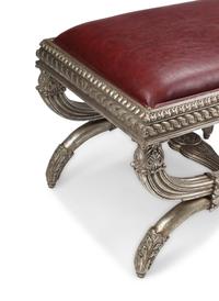 A Pair of Italian Neoclassical Style Silvered Wood Stools