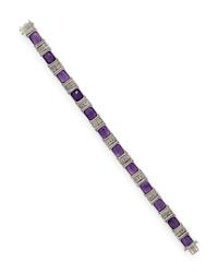 BETTERIDGE, AMETHYST AND DIAMOND BRACELET
