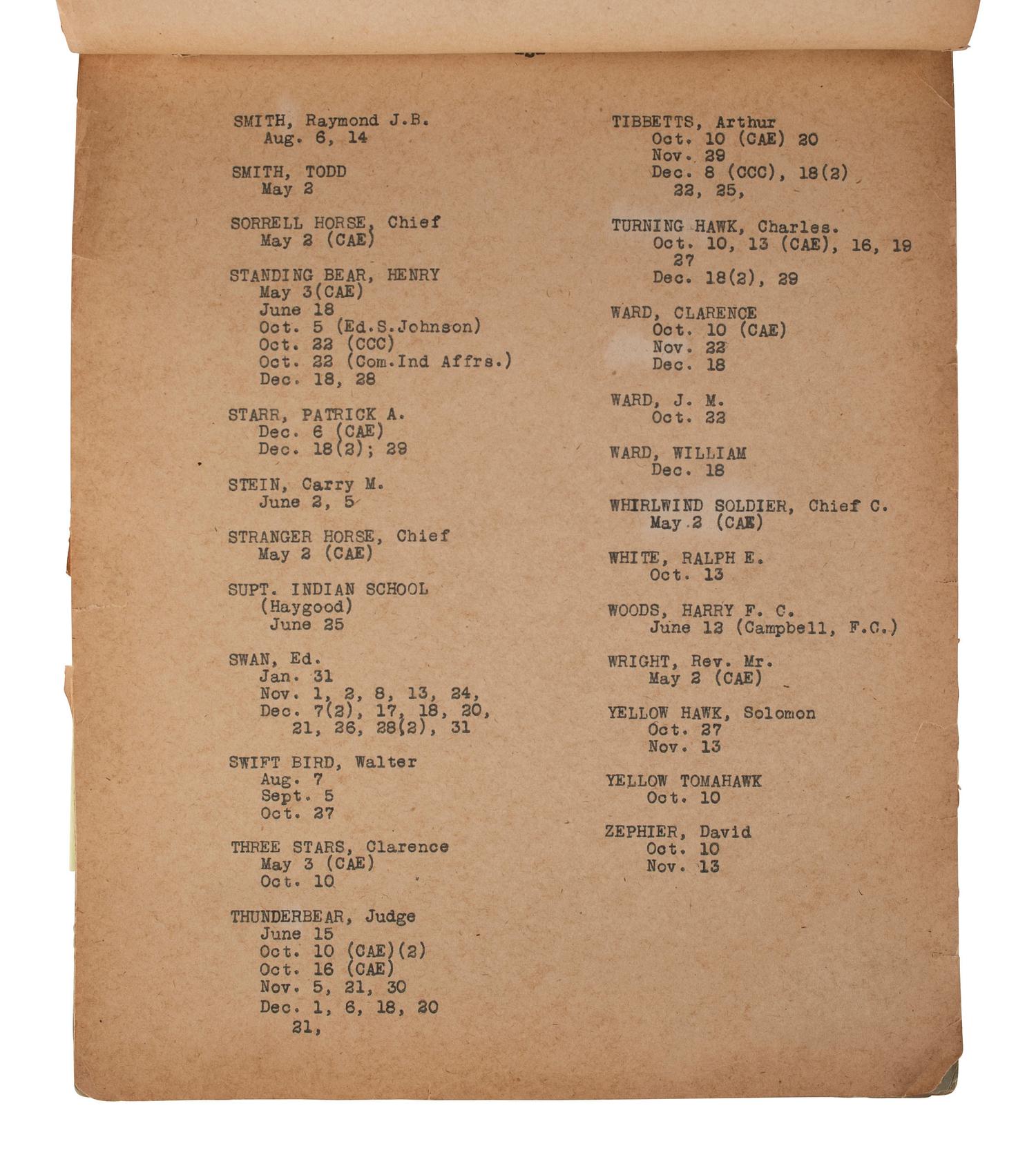 [NATIVE AMERICAN]. Papers associated with the Sioux, Assiniboine, and Ponca Nations, ca early 1900s.