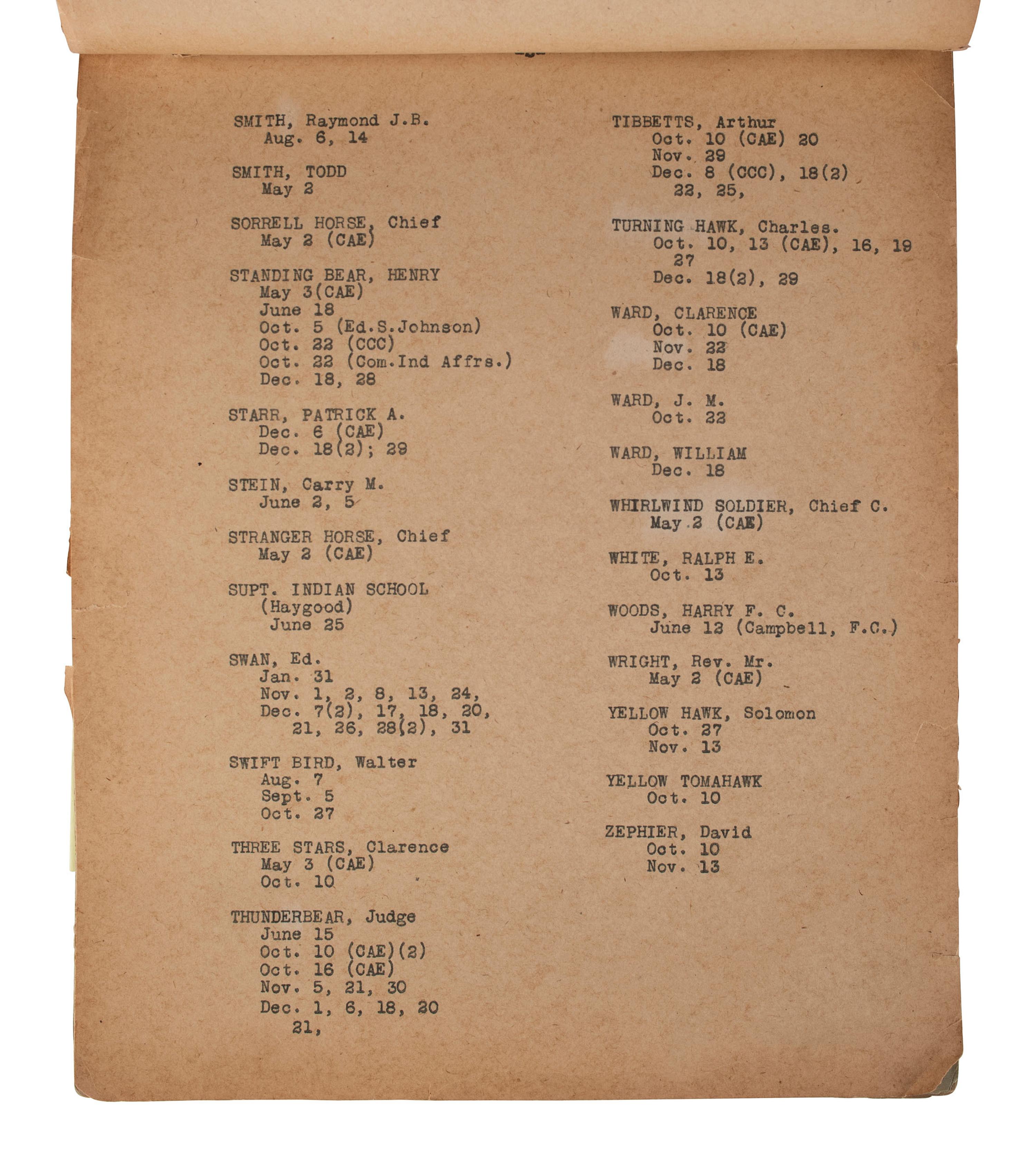 [NATIVE AMERICAN]. Papers associated with the Sioux, Assiniboine, and Ponca Nations, ca early 1900s.