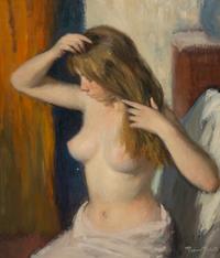 Chica peignandose (Girl Combing Her Hair)