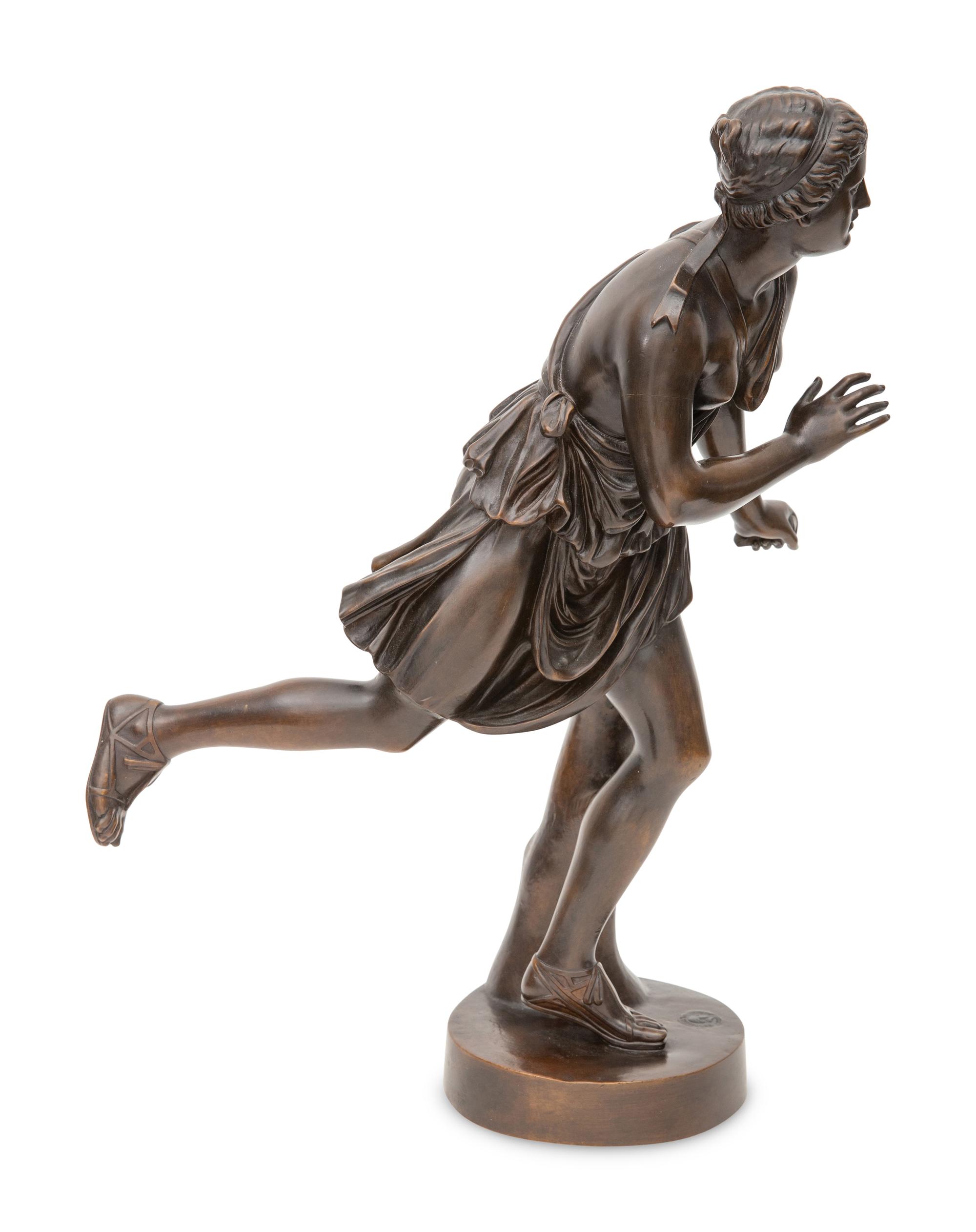 A Grand Tour Bronze Figure of Atalanta