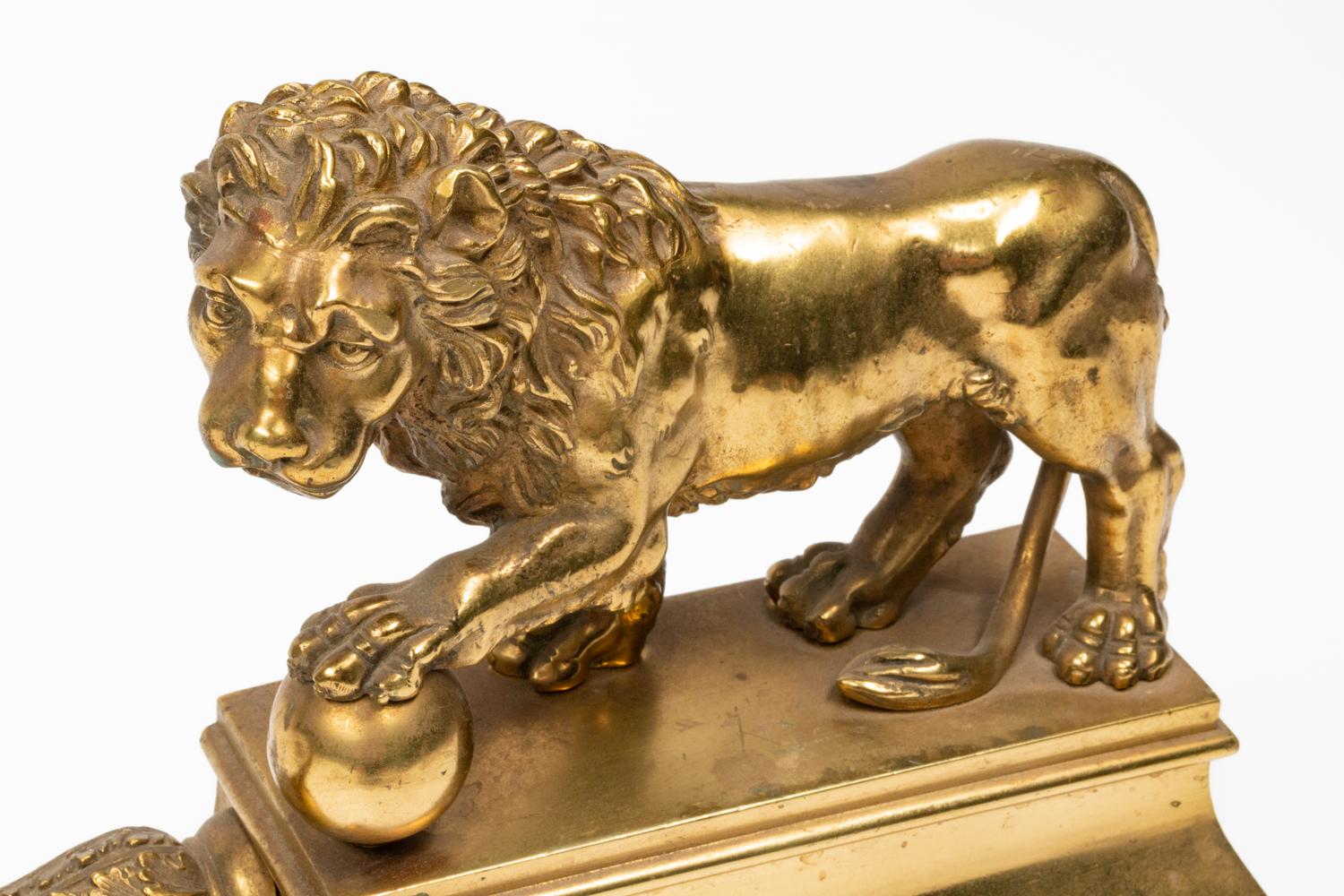 A Regency Style Gilt Bronze Fire Fender