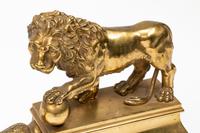 A Regency Style Gilt Bronze Fire Fender