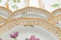 A Set of Twelve Royal Copenhagen Flora Danica Dinner Plates