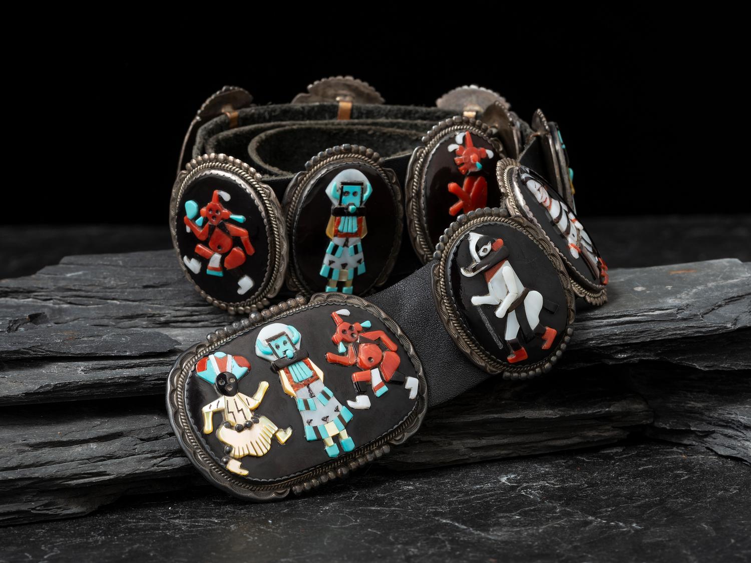 Mosaic Inlay Katsina Concha Belt