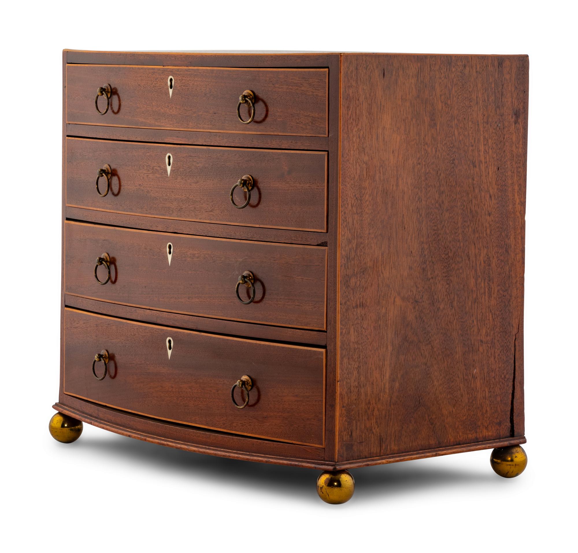 A George III Mahogany Diminutive Chest of Drawers