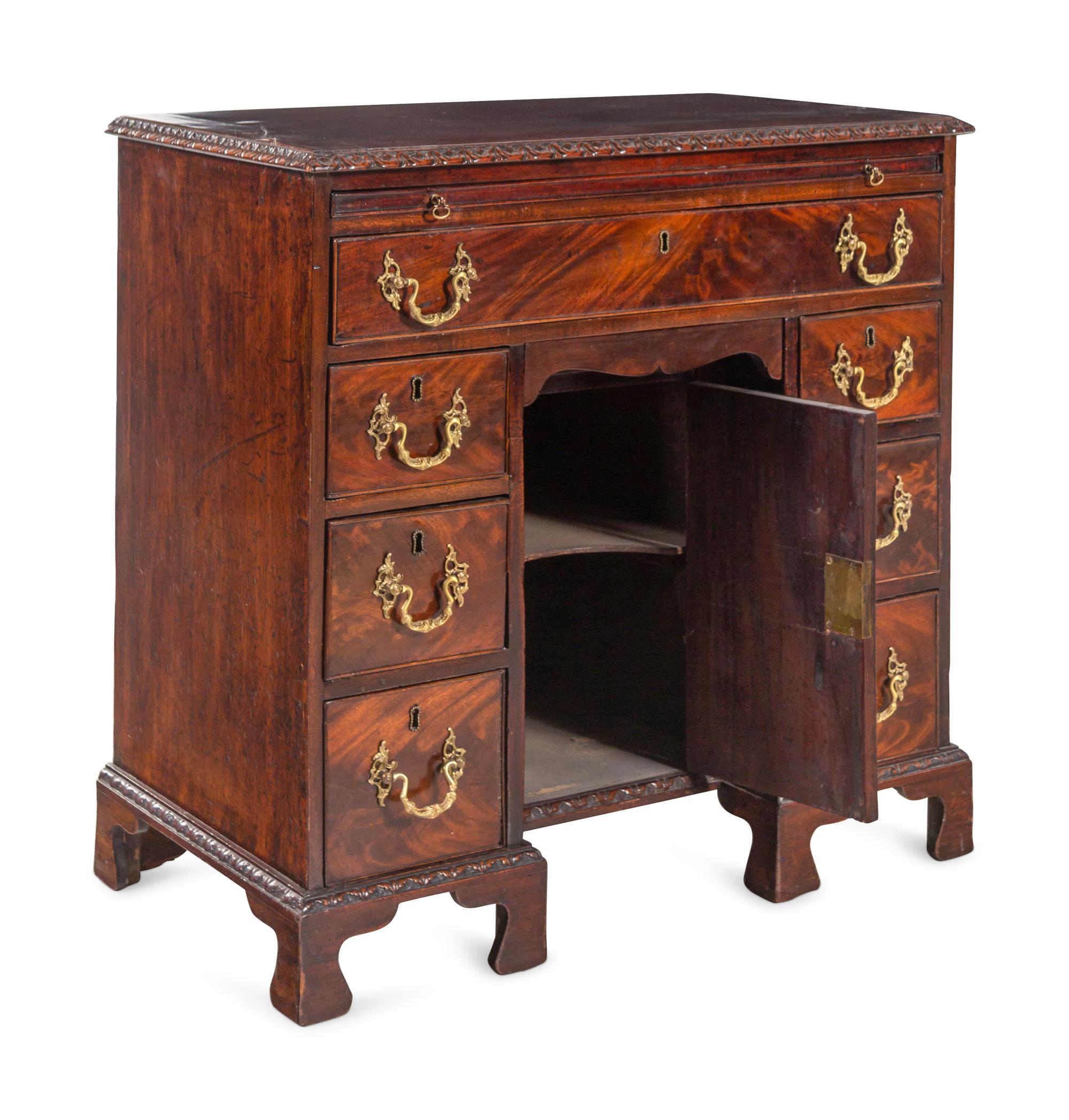 A George III Mahogany Kneehole Desk