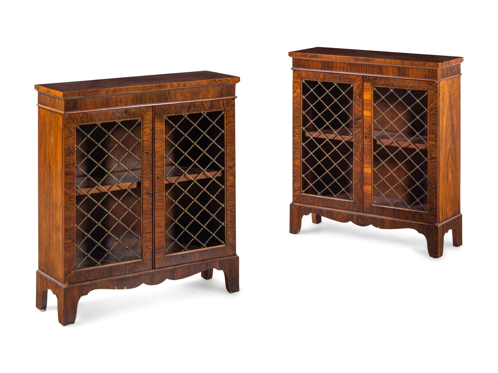A Pair of Regency Style Rosewood Chiffoniers