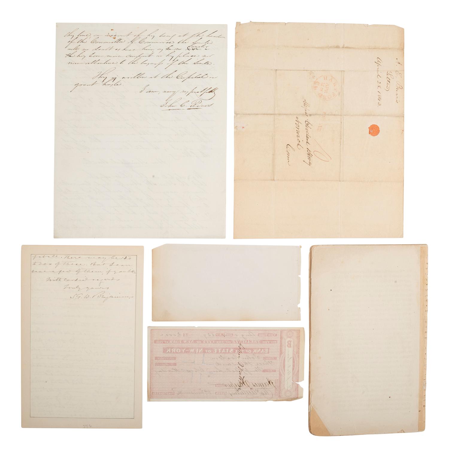 [AUTOGRAPHS] -- [JOURNALISTS]. Signatures from 19th-century journalists, editors, and cartoonists.