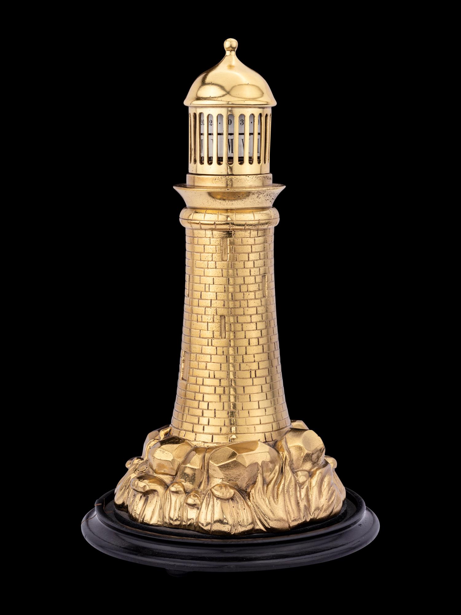 A French Gilt Bronze Lighthouse Annular Clock