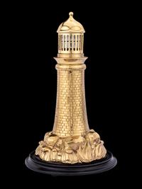A French Gilt Bronze Lighthouse Annular Clock