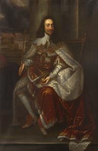 Portrait of Charles I Seated on the Throne, Holding the Orb and Royal Scepter, Full Length