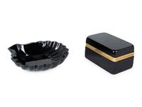 Two French Black Glass Articles — 20TH CENTURY