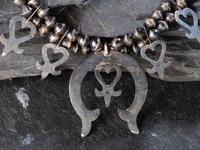 Navajo Silver Squash Blossom Necklace