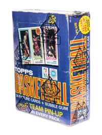 An Unopened Box of 1980 Topps Basketball Cards (36 Packs) BBCE Authenticated (Possible Magic Johnson/Larry Bird Rookie Cards)