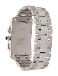 CARTIER, REF. 2312 18K WHITE GOLD 'TANK AMERICAINE' CHRONOGRAPH WATCH
