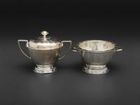 An American Silver Seven Piece Tea and Coffee Service with Matching Tray