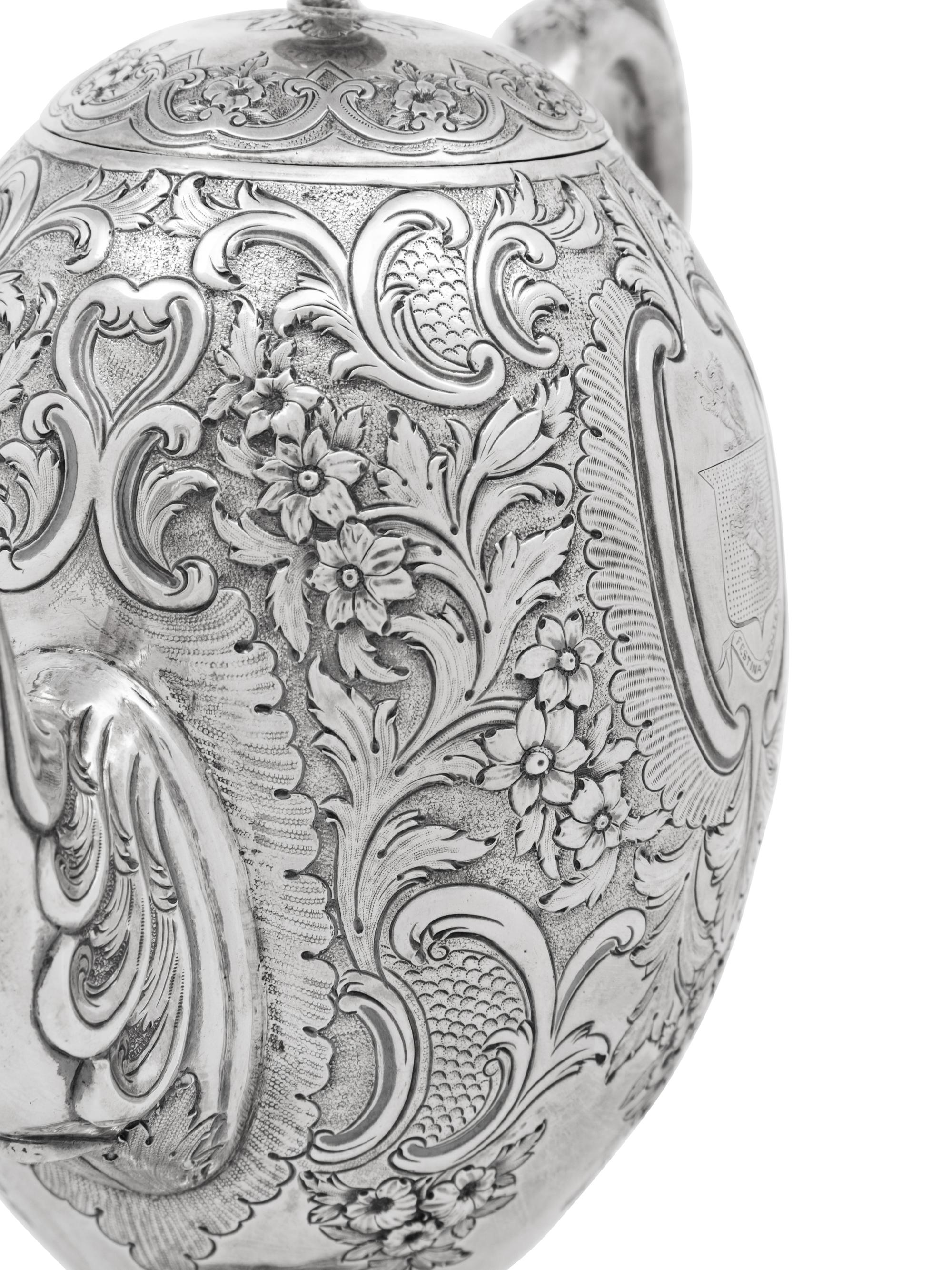 A Scottish Victorian Silver Coffee Pot
