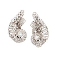 WHITE GOLD AND DIAMOND CLIP EARRINGS