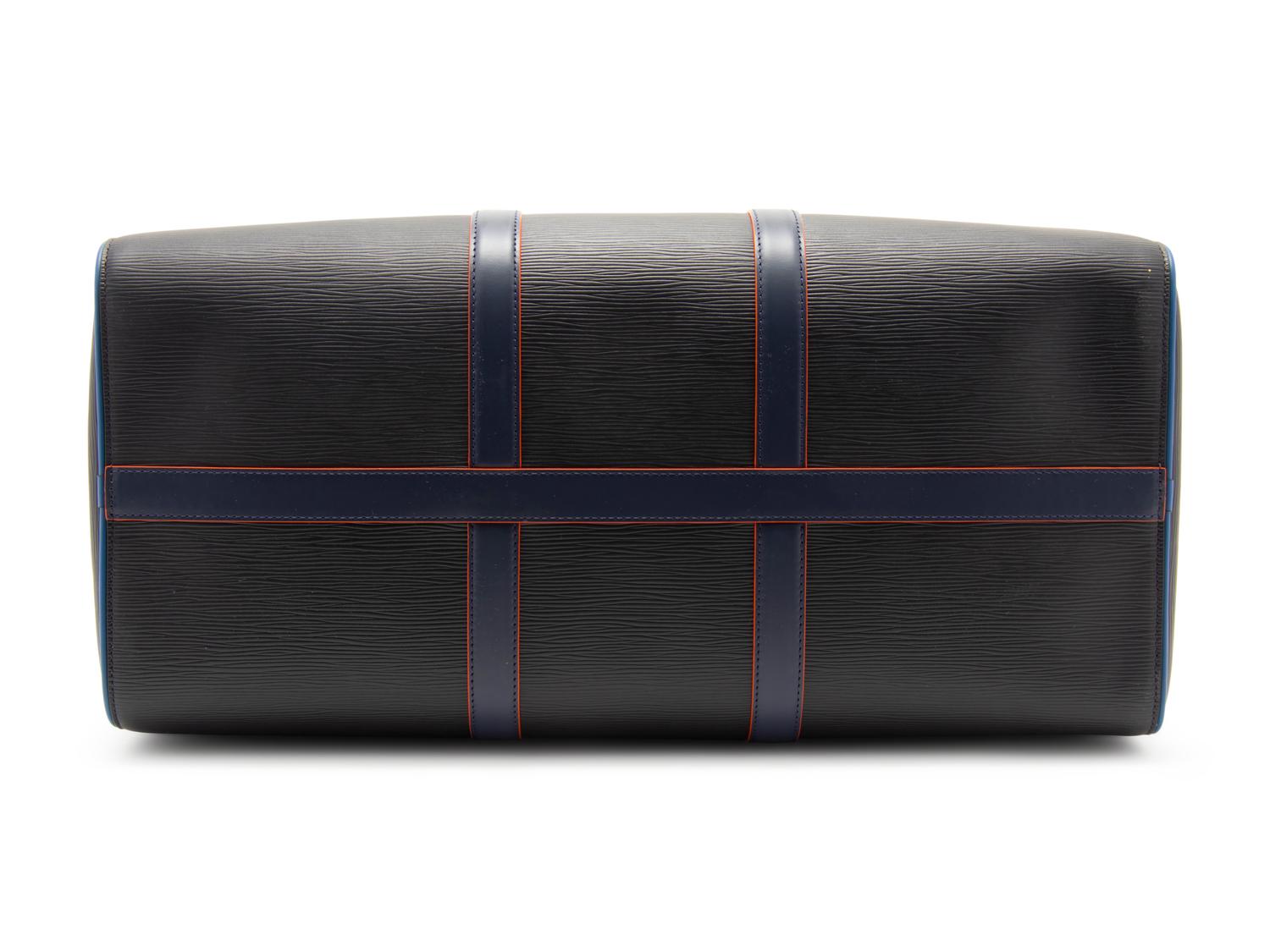 Louis Vuitton Limited Edition Keepall Bandoulière 50 in Black Epi Leather, Patchwork, 2018