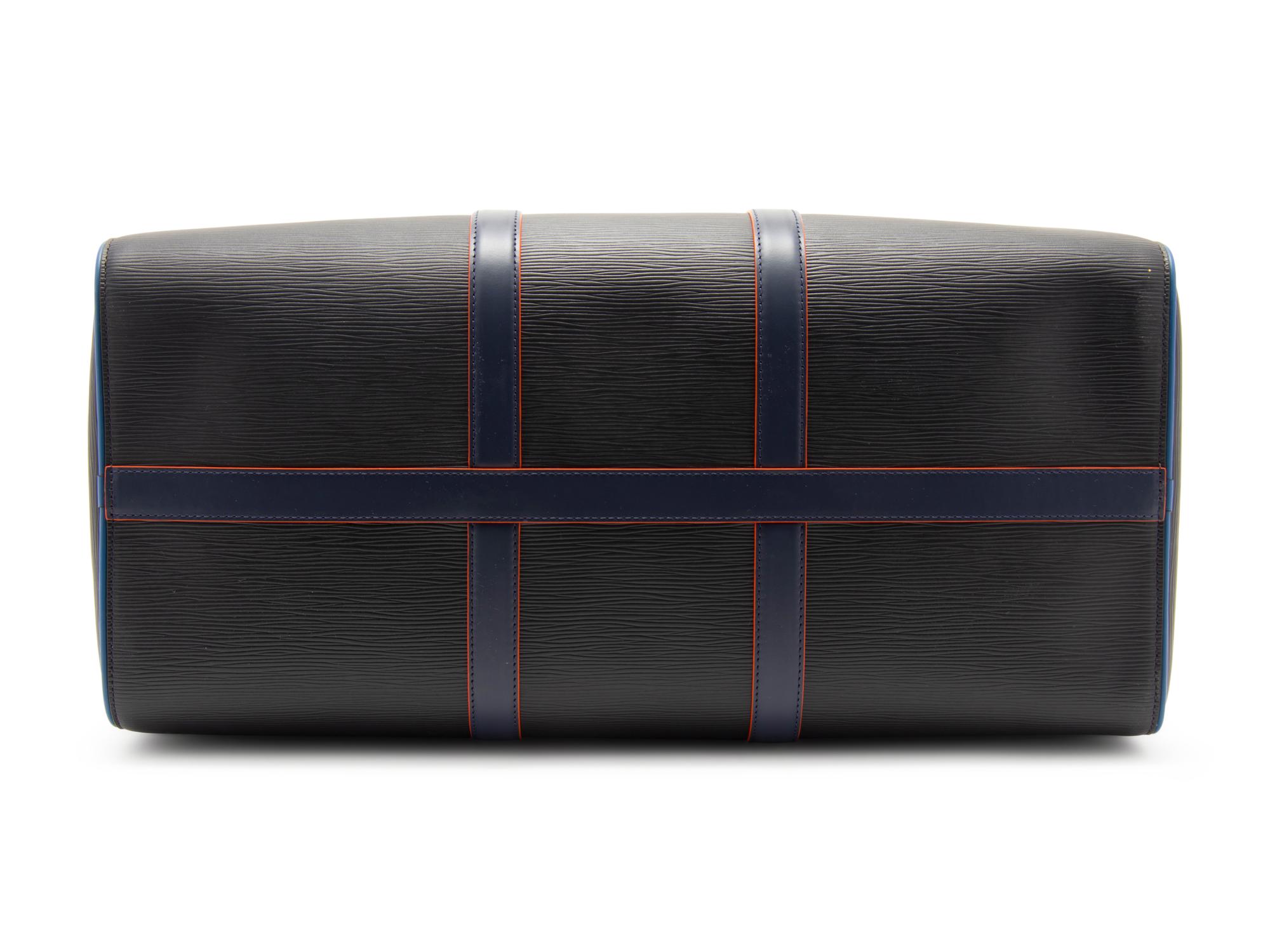 Louis Vuitton Limited Edition Keepall Bandoulière 50 in Black Epi Leather, Patchwork, 2018