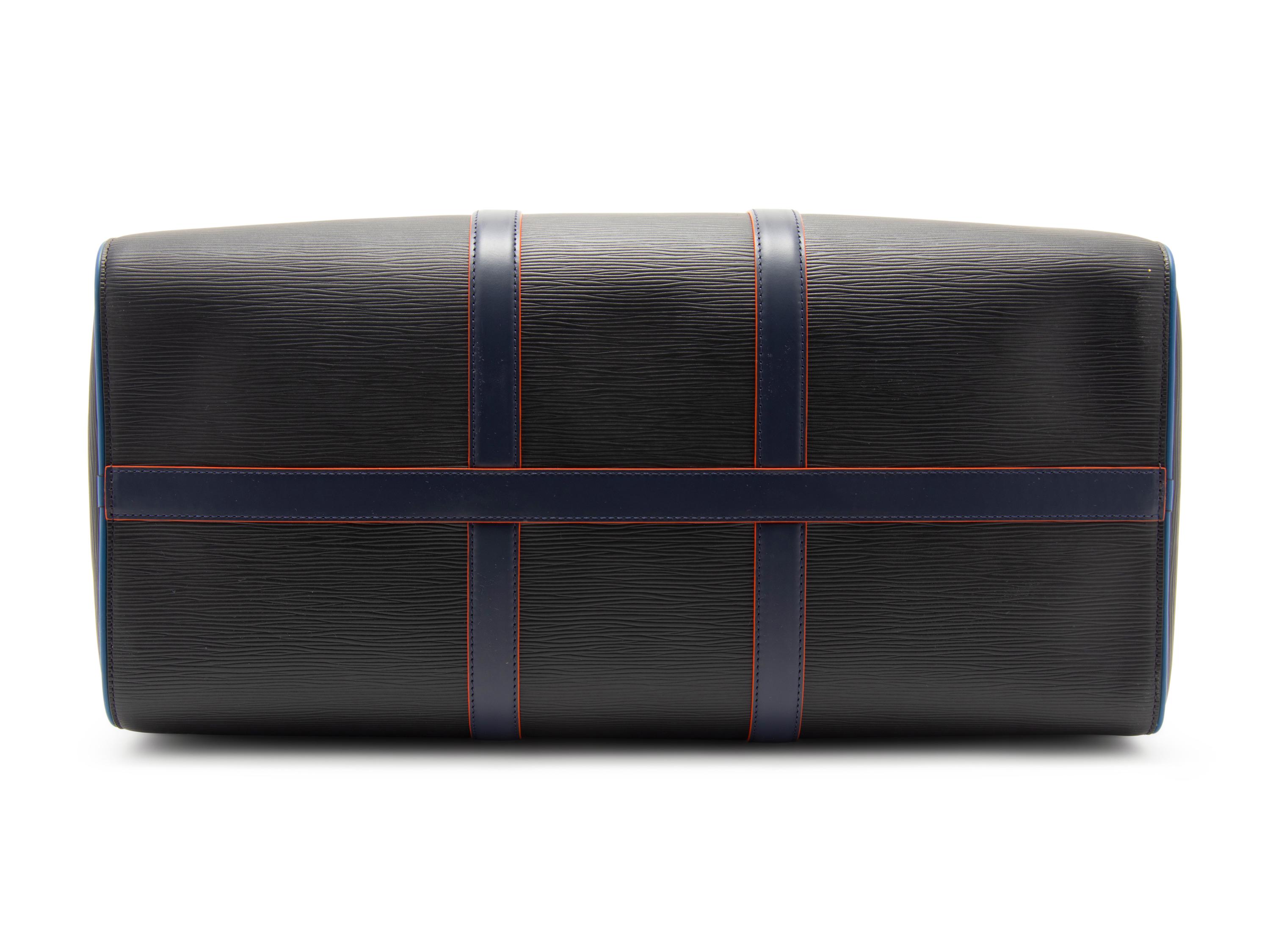 Louis Vuitton Limited Edition Keepall Bandoulière 50 in Black Epi Leather, Patchwork, 2018