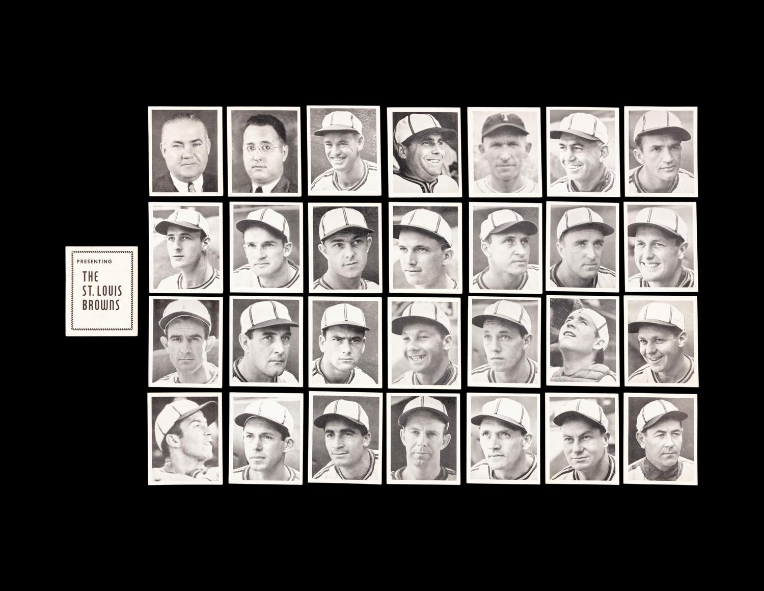 A 1941 St. Louis Browns Team Issue Baseball Card Set