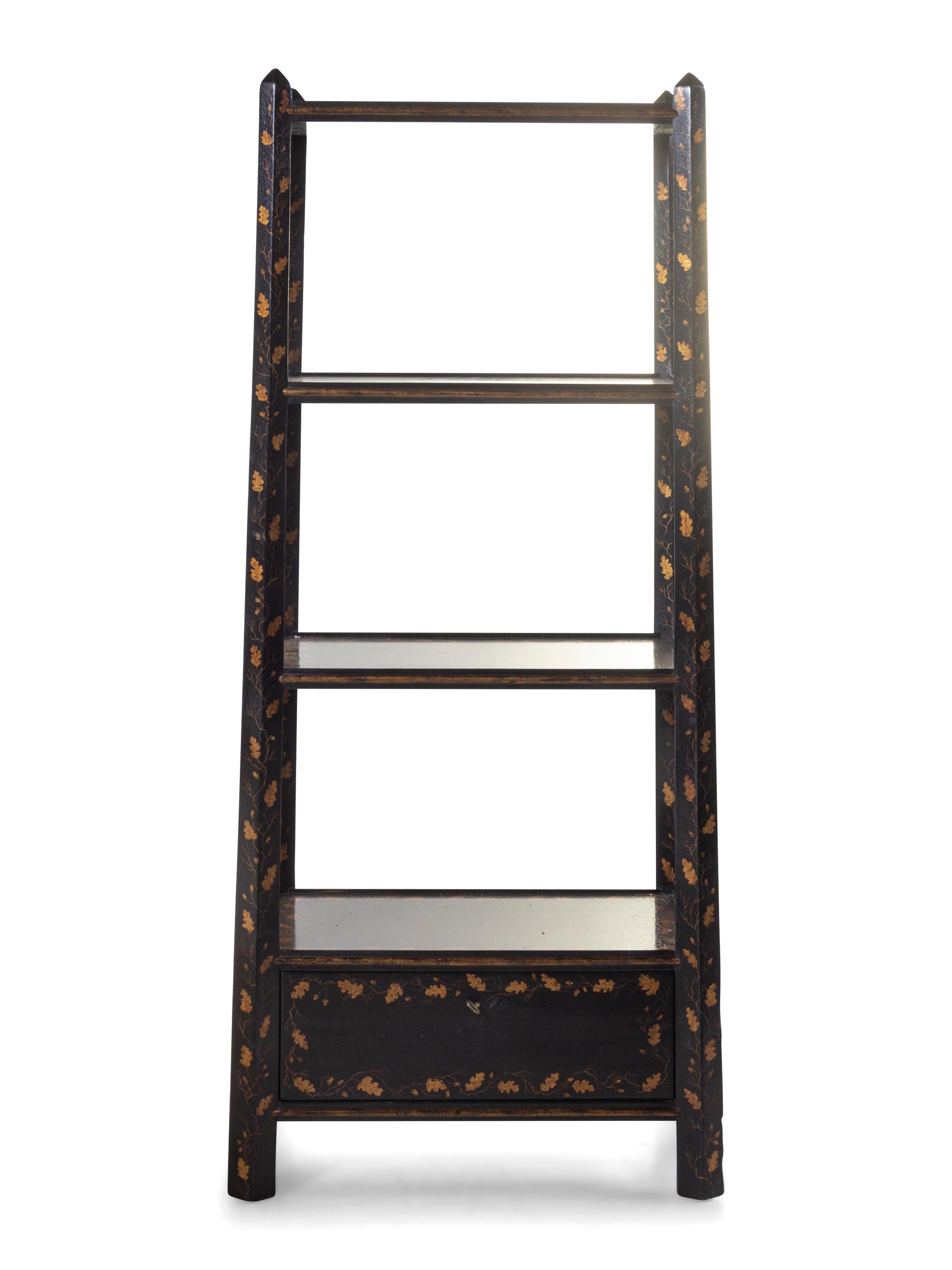 A Regency Style Lacquered Etagere