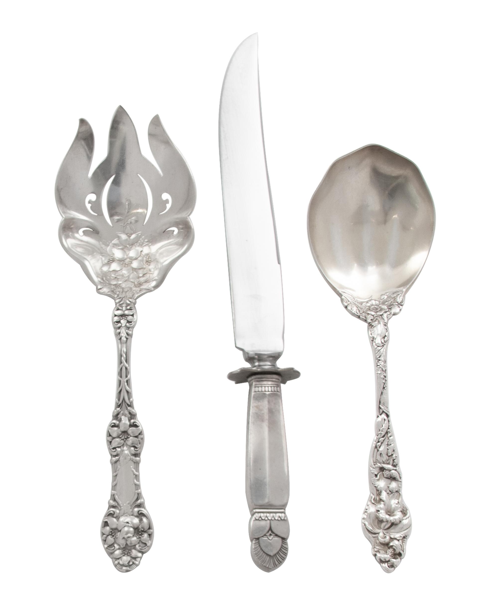 A Large Group of Silver Flatware