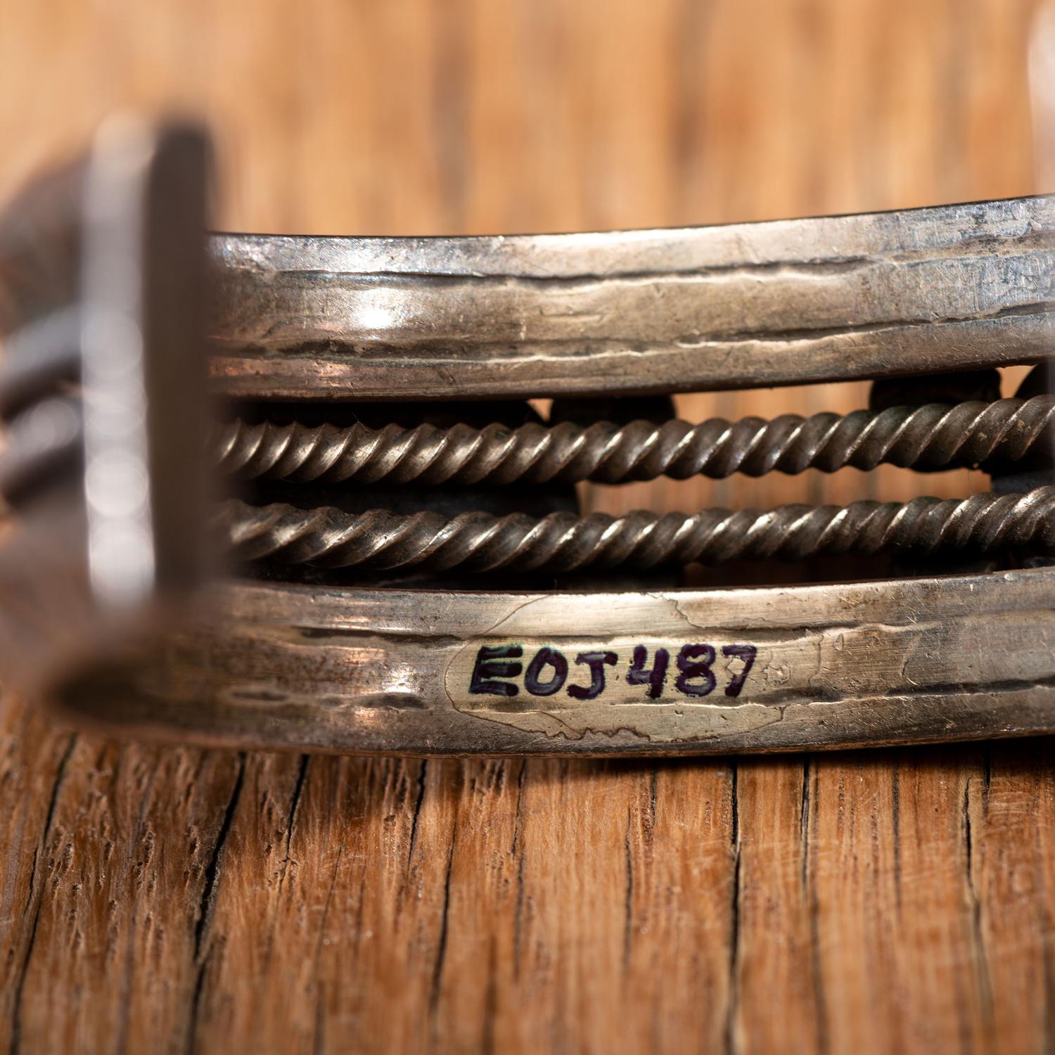 Navajo Silver and Turquoise Cuff Bracelet