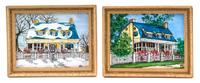 M. Kokenge, (20th Century), Houses, 1998 (two works)