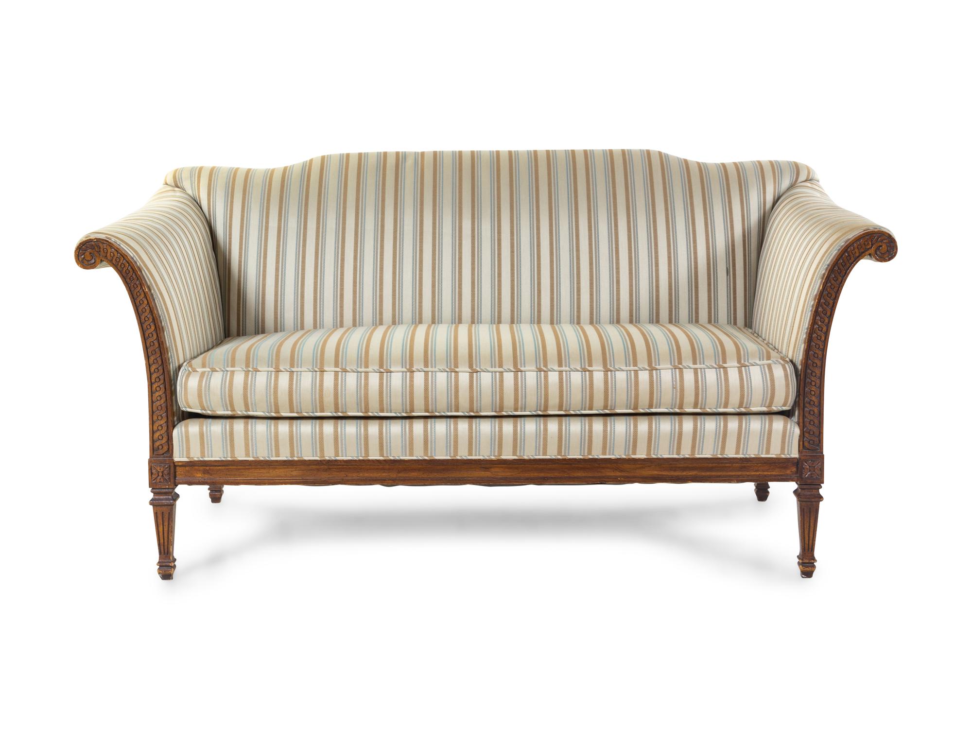 A Louis XVI Style Mahogany Canape