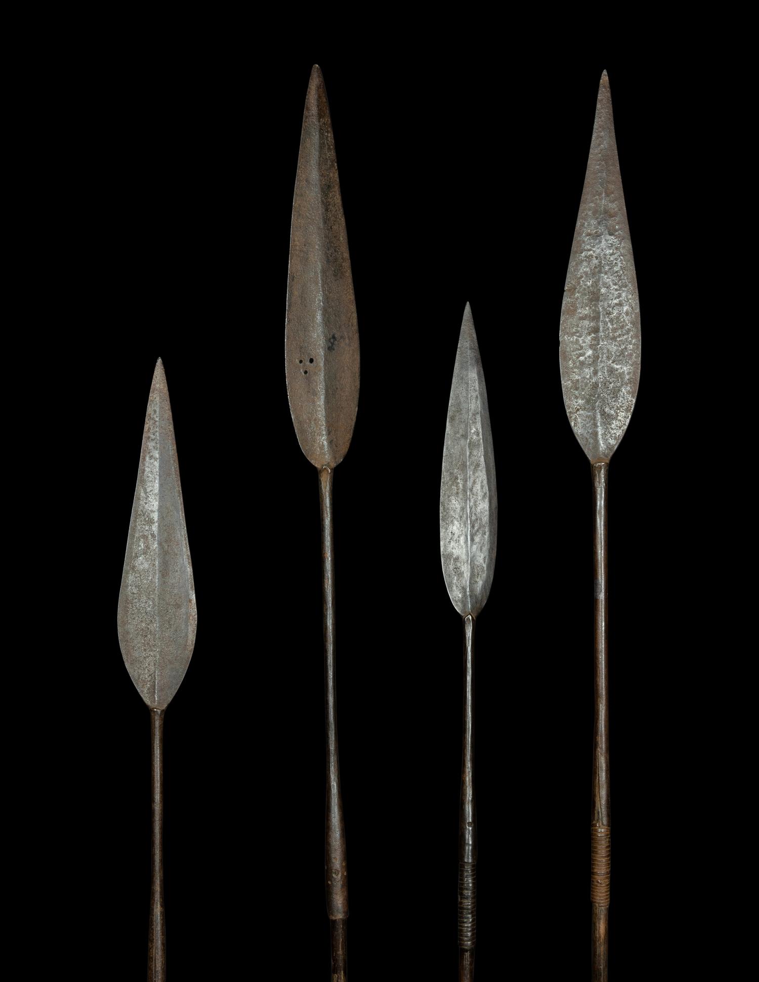 Four Maasai Warrior Spears
