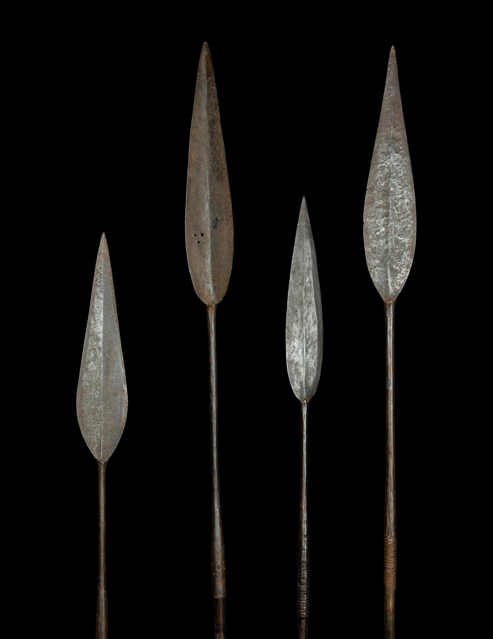 Four Maasai Warrior Spears