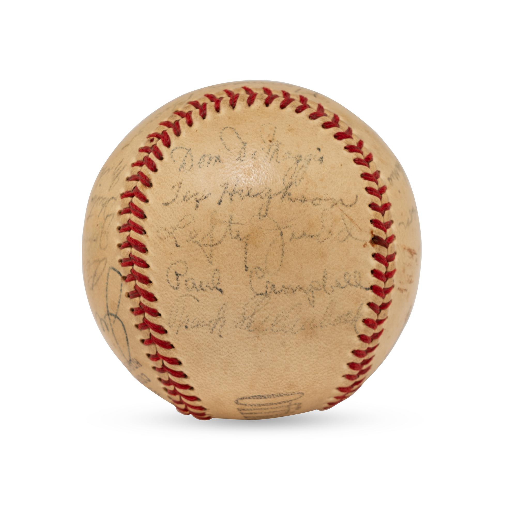 A 1941 Boston Red Sox Team Signed Autograph Baseball (Beckett Authentication Services Letter of Authenticity)