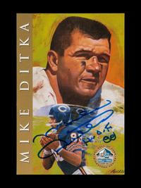 A Group of 25 Mike Ditka Personally Owned Signed Autograph Hall of Fame Post Cards