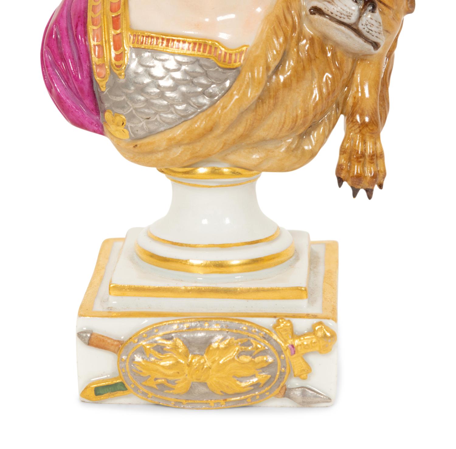 A Meissen Porcelain Bust of Apollo