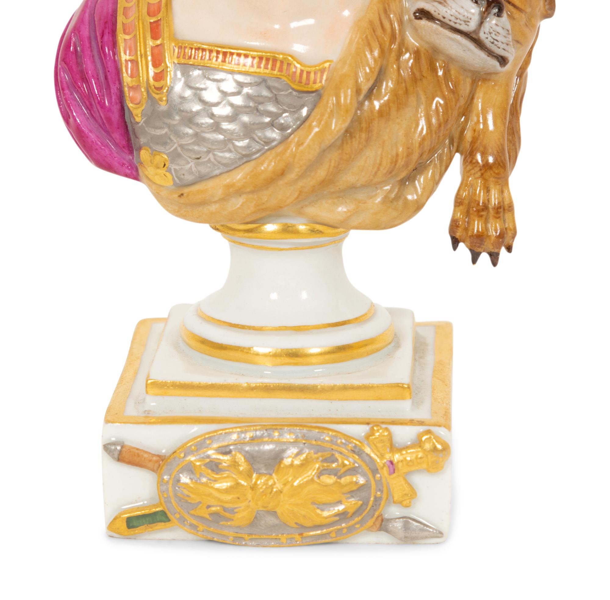 A Meissen Porcelain Bust of Apollo