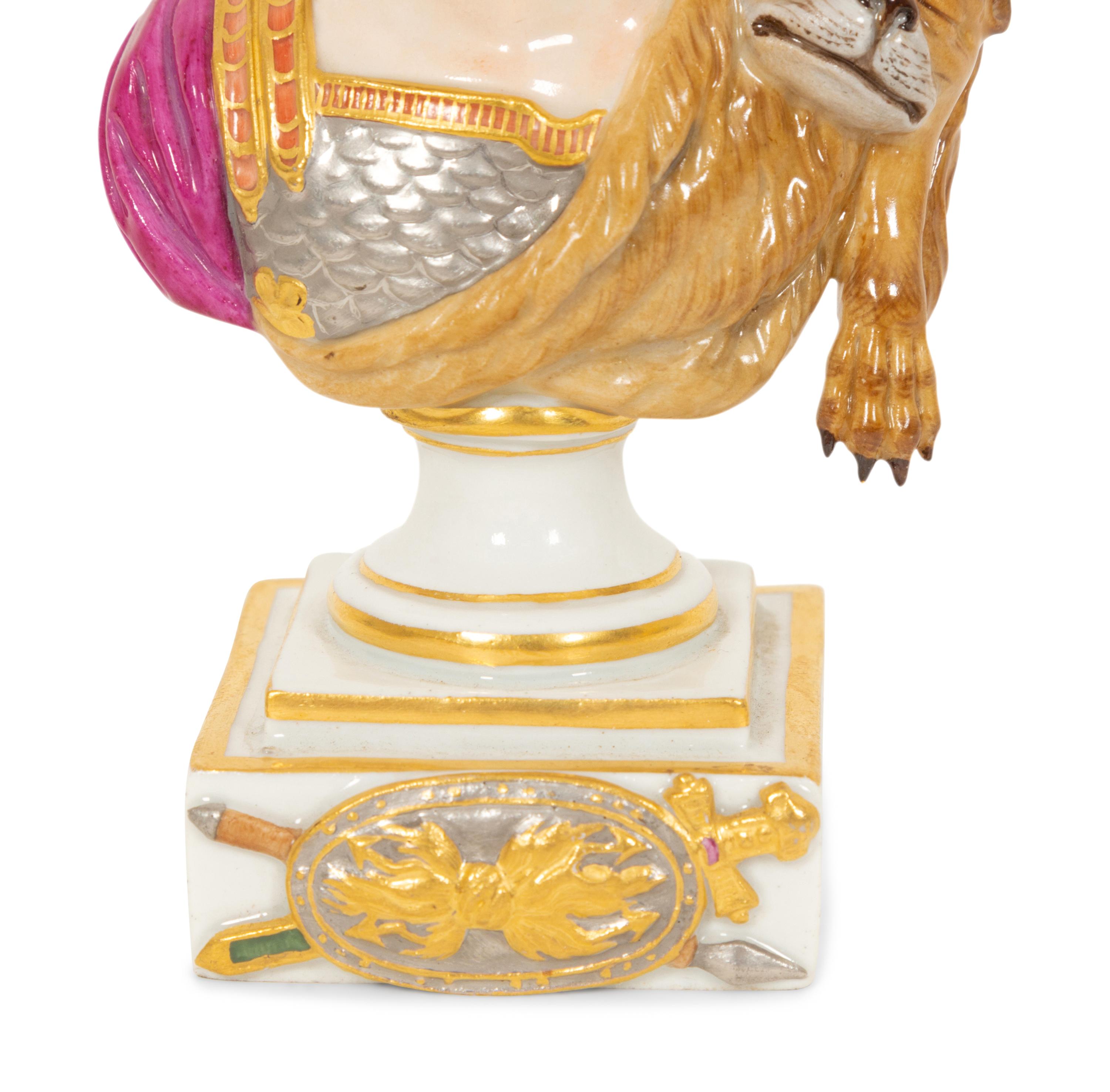 A Meissen Porcelain Bust of Apollo