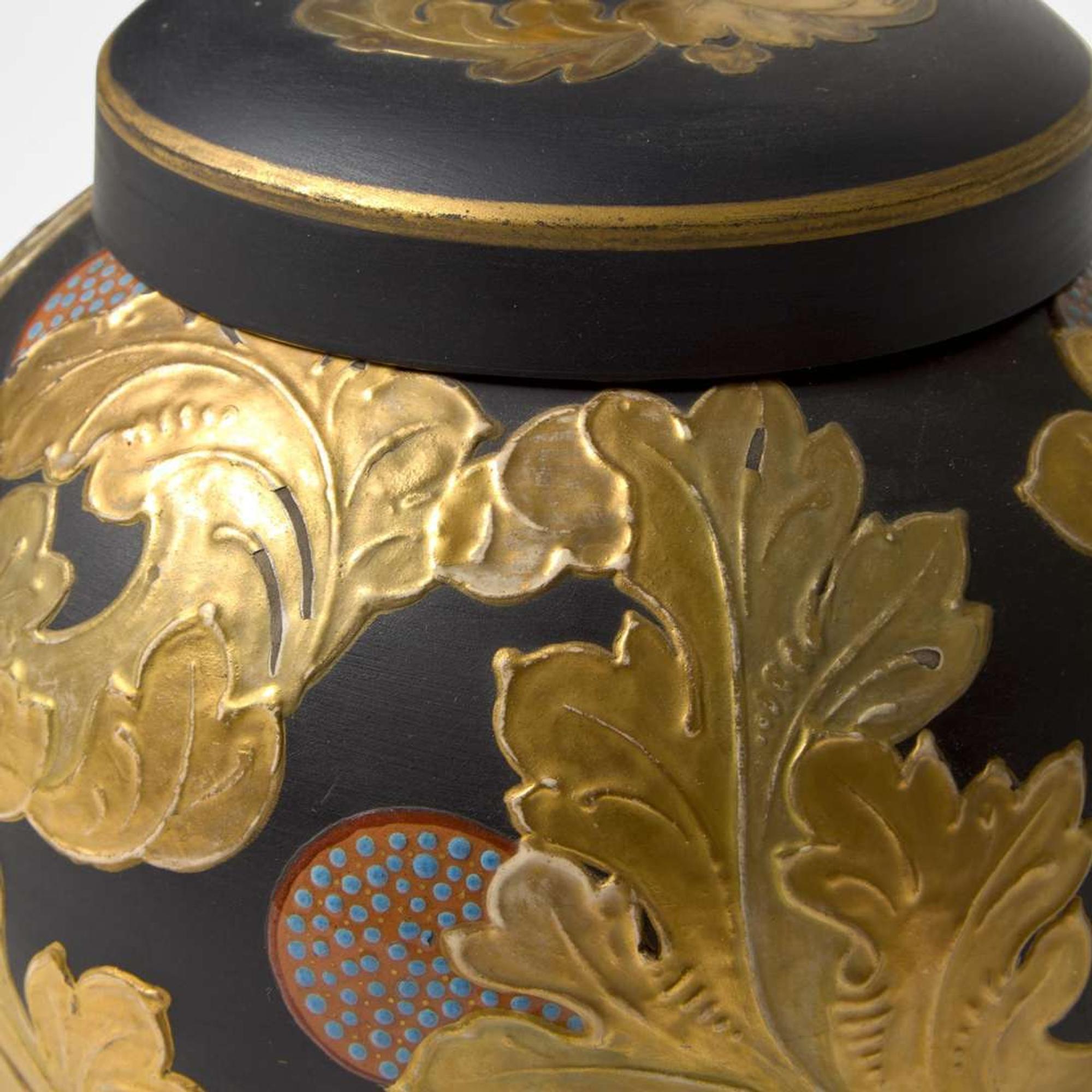 A Wedgwood Auro Basalt Covered Potpourri Jar UK, circa 1885