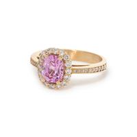 JASON DOW, PINK SAPPHIRE AND DIAMOND RING