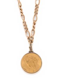 GOLD AND COIN LONGCHAIN NECKLACE